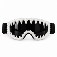 DN Shark Teeth Snow Goggles white, full view
