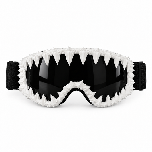 DN Shark Teeth Snow Goggles white, full view