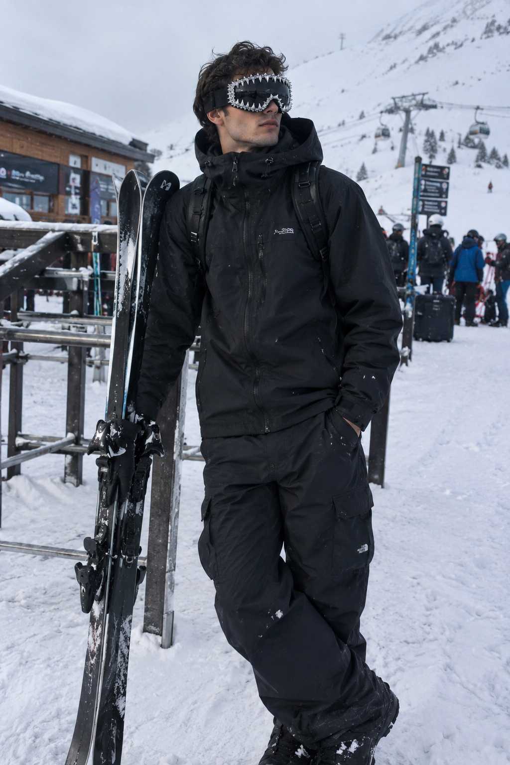DN° Shark Teeth Snow Goggles — Black